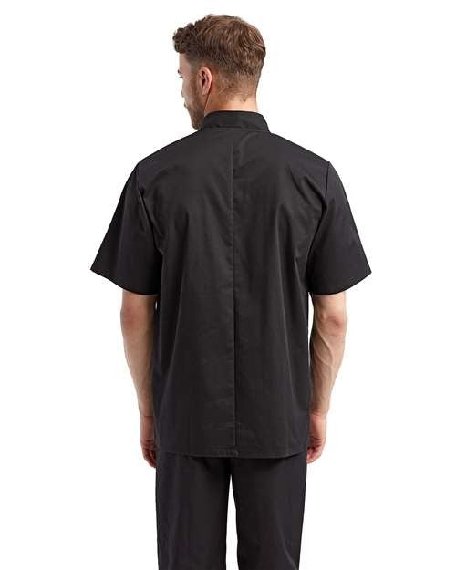 Artisan Collection by Reprime Men's Short Sleeve Recycled Chef Coat-3