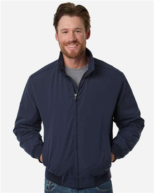 Weatherproof Men's Fleece Lined Microfiber Bomber Jacket-3