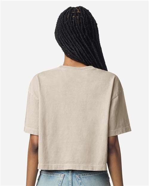 American Apparel Women's Garment-Dyed Heavyweight Cropped Tee-5