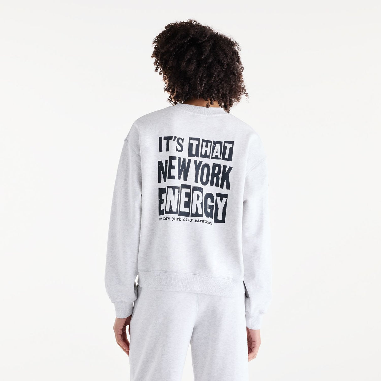 New Balance Women's NYC Marathon Athletics French Terry Graphic Crew-2