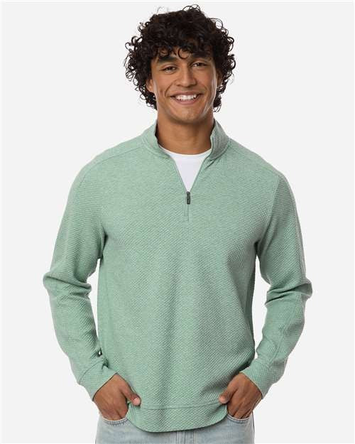 North End Men's Spirit Textured Quarter-Zip Pullover-3