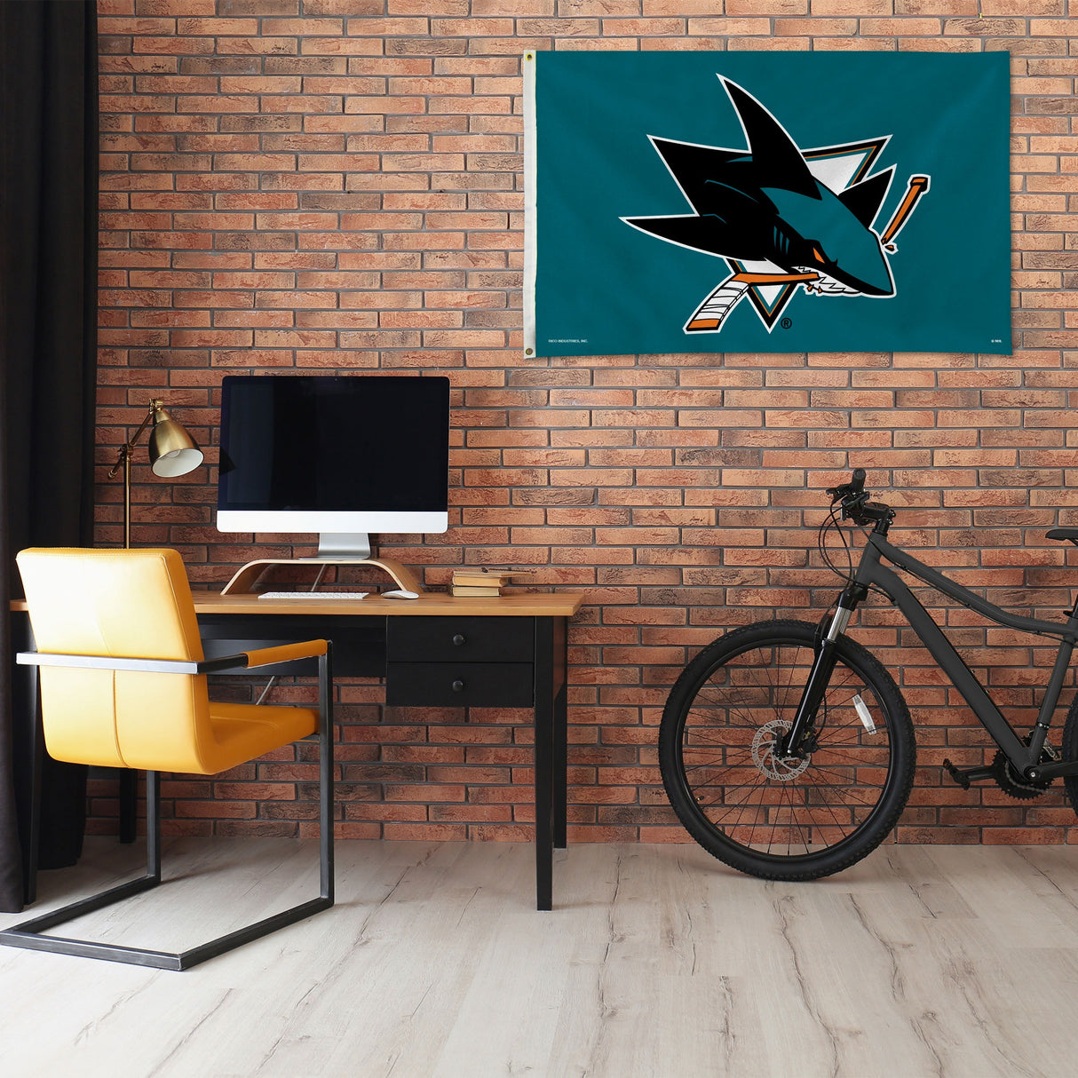 Rico Industries NHL San Jose Sharks Standard 3' x 5' Banner Flag-1