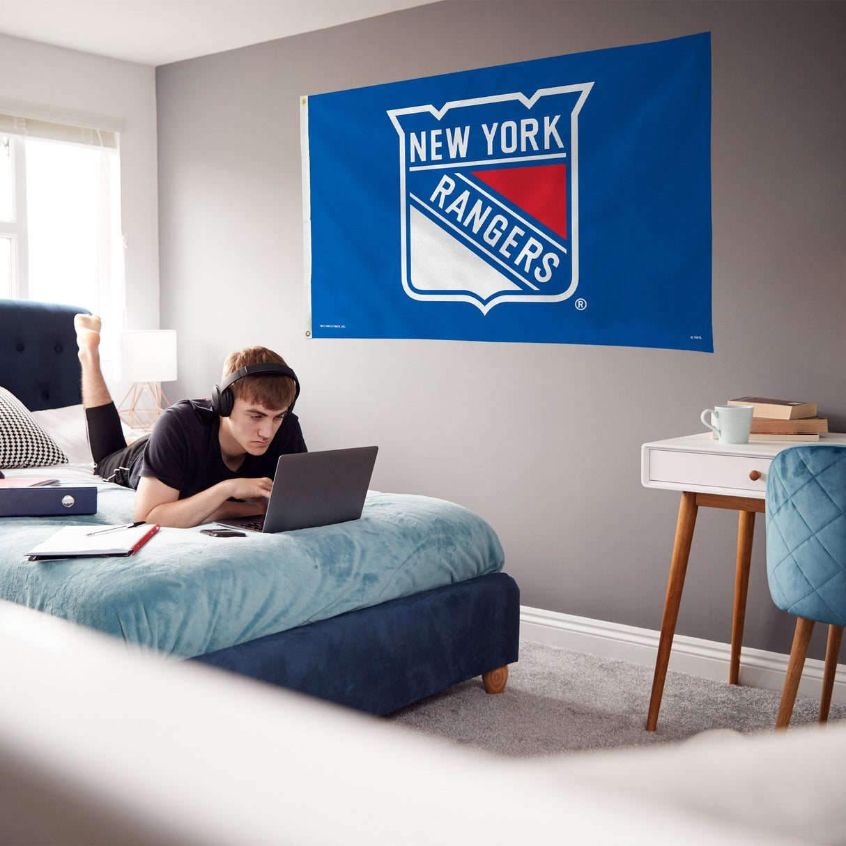 Rico Industries NHL New York Rangers Standard 3' x 5' Banner Flag-3