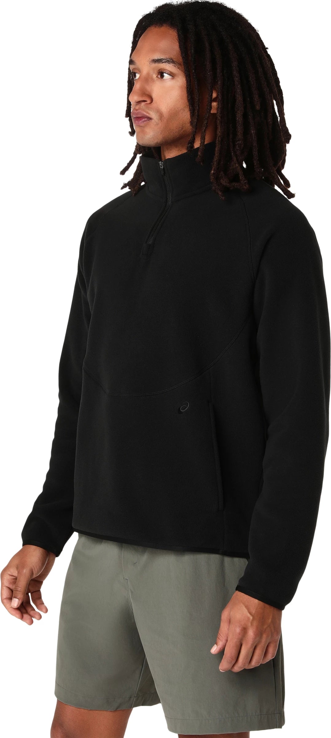 Asics Men's Refined Texture Fleece Half Zip Long Sleeve Top-3