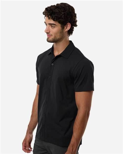 AllPro Men's Pro-Flex Sorona Button Down Short Sleeve Shirt-4
