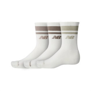 New Balance Everyday Stripe Midcalf 3-Pair Unisex Accessories Socks