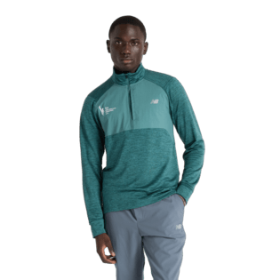New Balance Men's NYC Marathon Athletics Heat Grid 1/2 Zip Mens Apparel Sweatshirts & Fleece