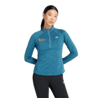 New Balance Women's NYC Marathon Athletics Heat Grid Half Zip Womens Apparel Sweatshirts & Fleece