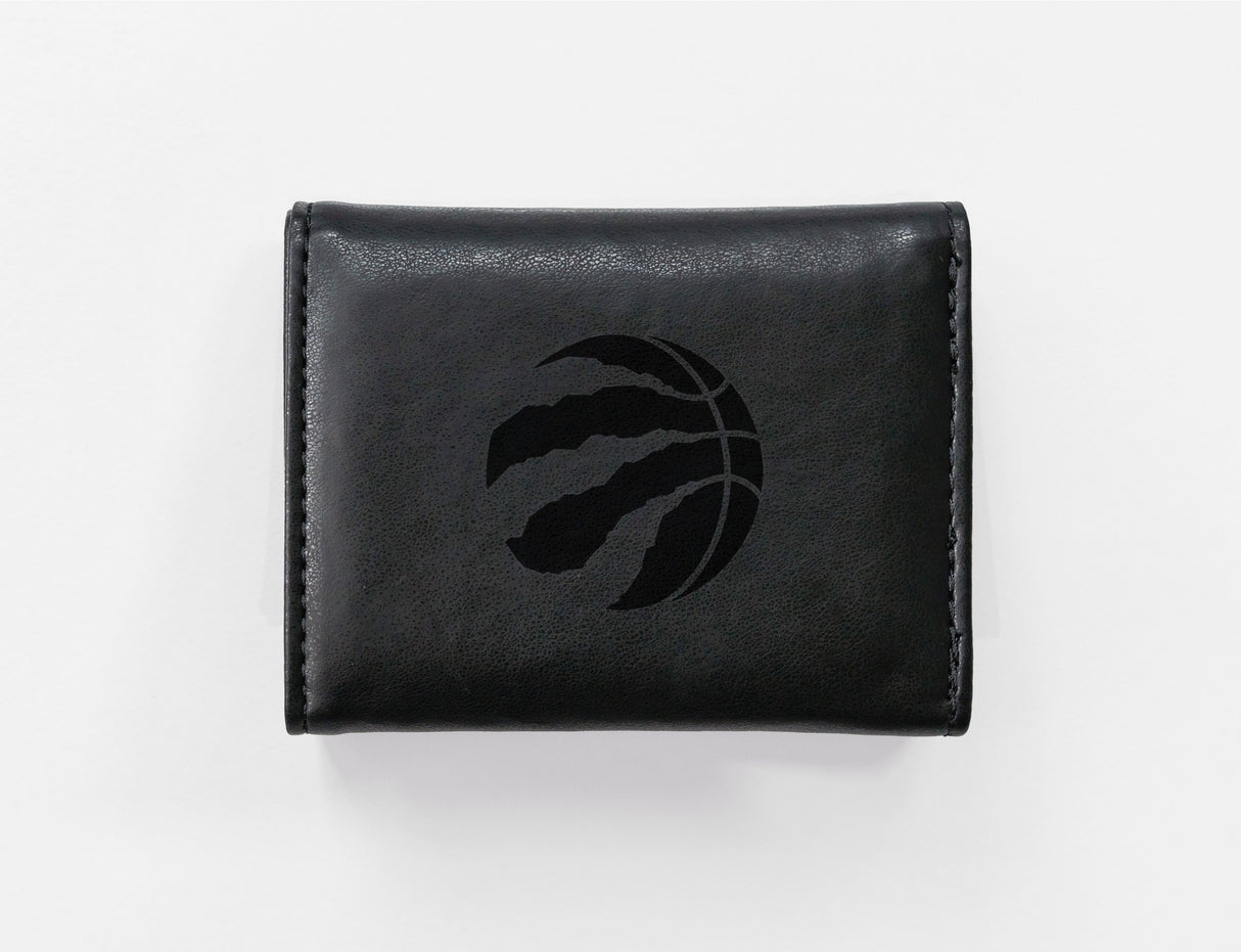 Rico Industries NBA Toronto Raptors Laser Engraved Faux Leather Trifold Wallet-1