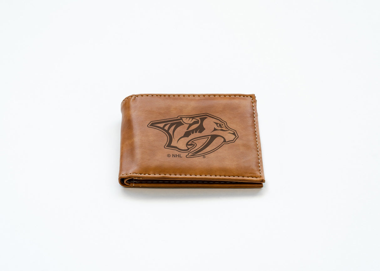 Rico Industries NHL Nashville Predators Laser Engraved Billfold Wallet-2