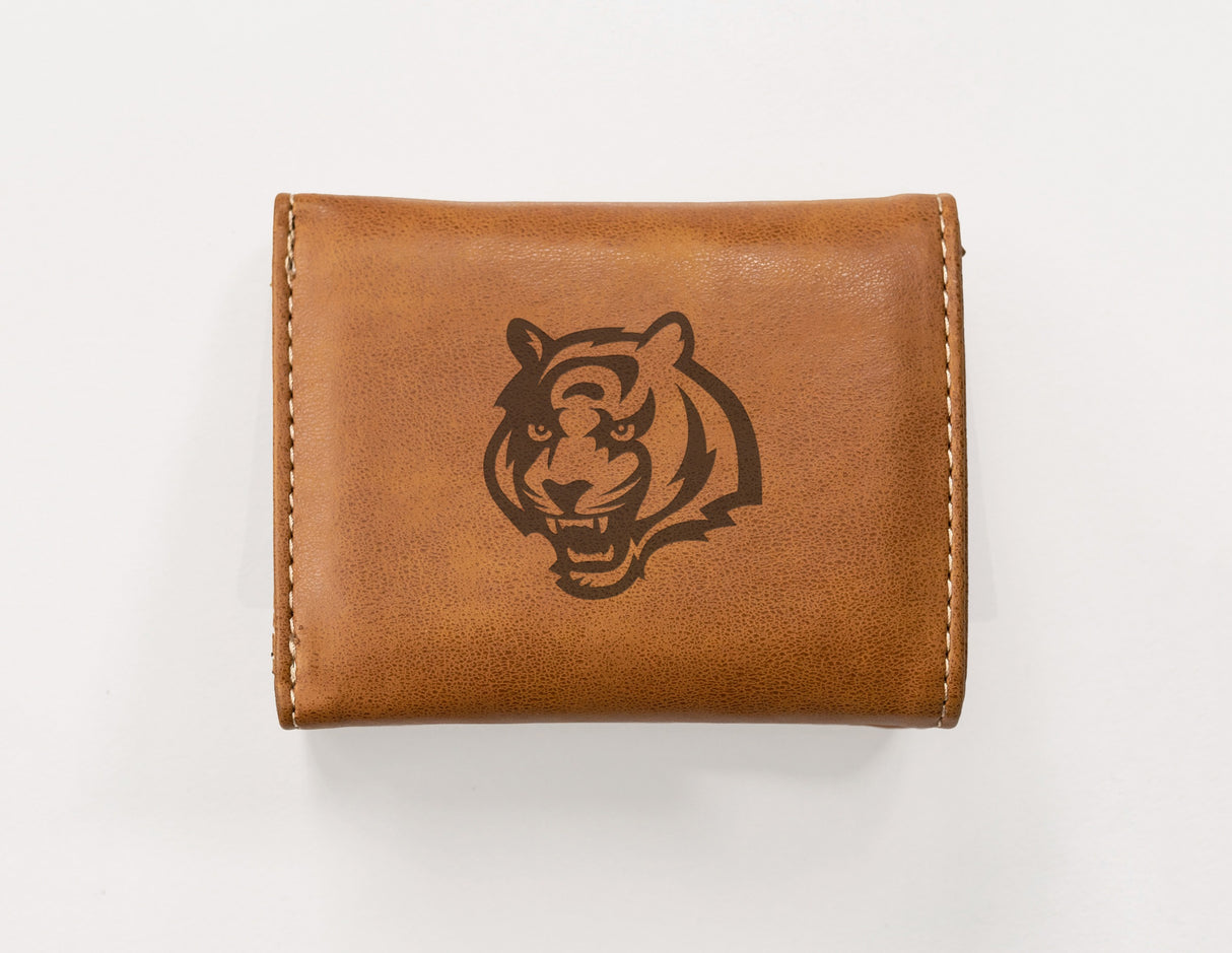 Rico Industries NFL Cincinnati Bengals Laser Engraved Faux Leather Trifold Wallet-1