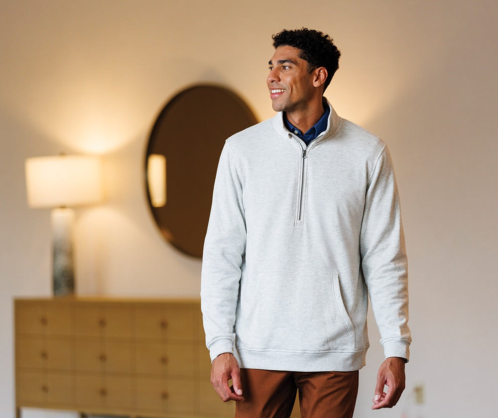 Charles River Men's Willow Half Zip Sweatshirt-3