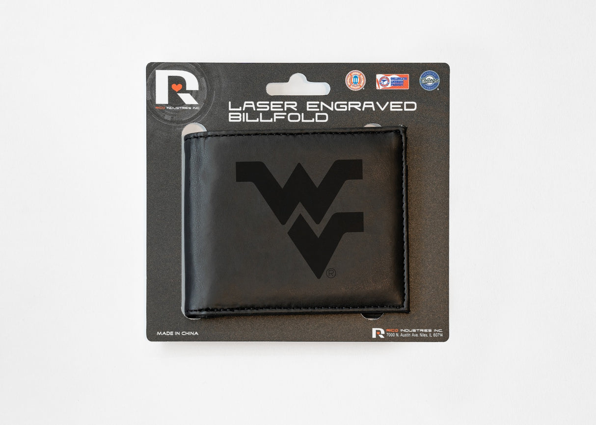 Rico Industries NCAA West Virginia Mountaineers Laser Engraved Billfold Wallet-3