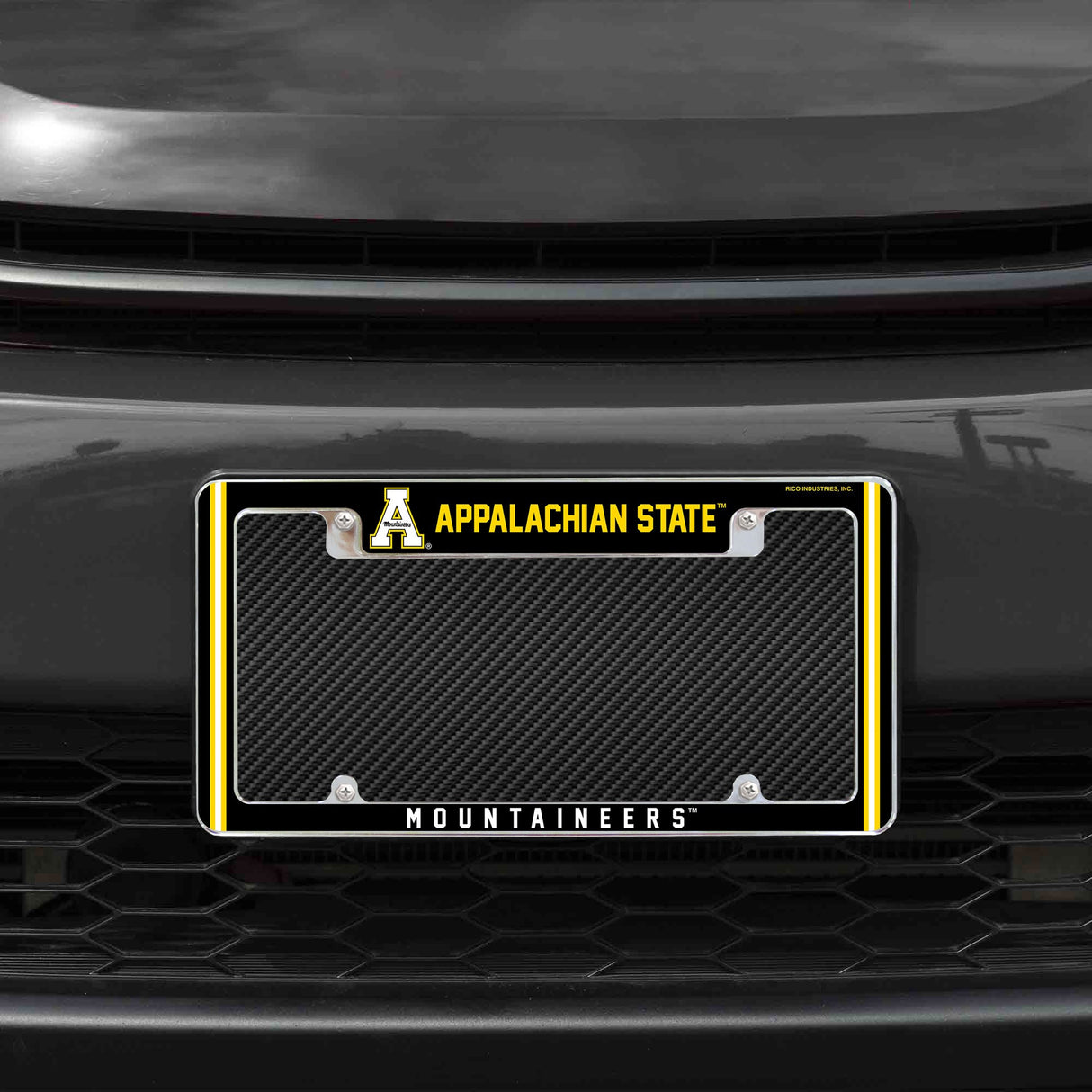 Rico Industries NCAA Appalachian State Mountaineers Classic 12" x 6" Chrome License Plate Frame-1