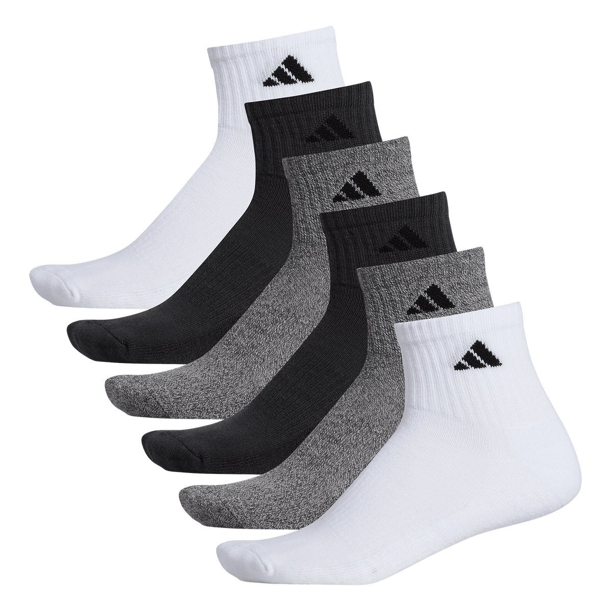 adidas Men's Athletic Cushioned 6-Pack Quarter Sock-8