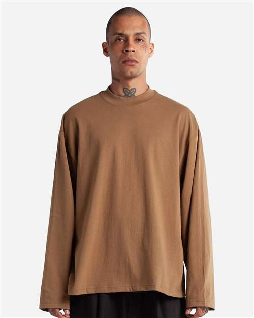 Shaka Wear Men's Max Heavyweight Oversized Long Sleeve T-Shirt-1