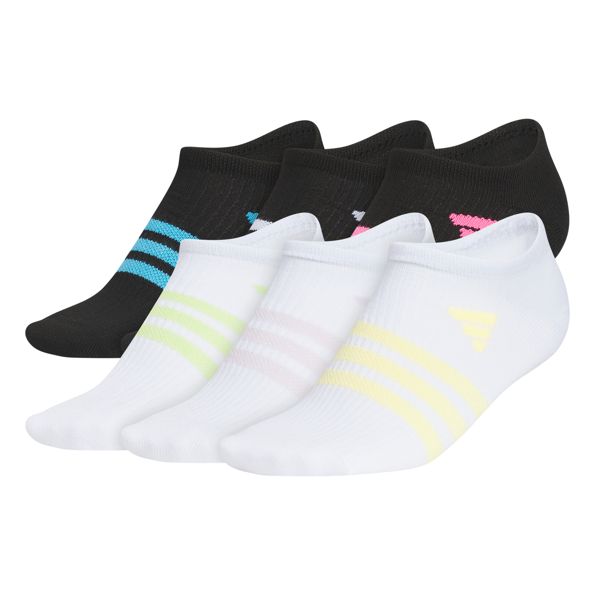 adidas Girl's Superlite 3.0 6-Pack No Show Sock Unisex Accessories Socks