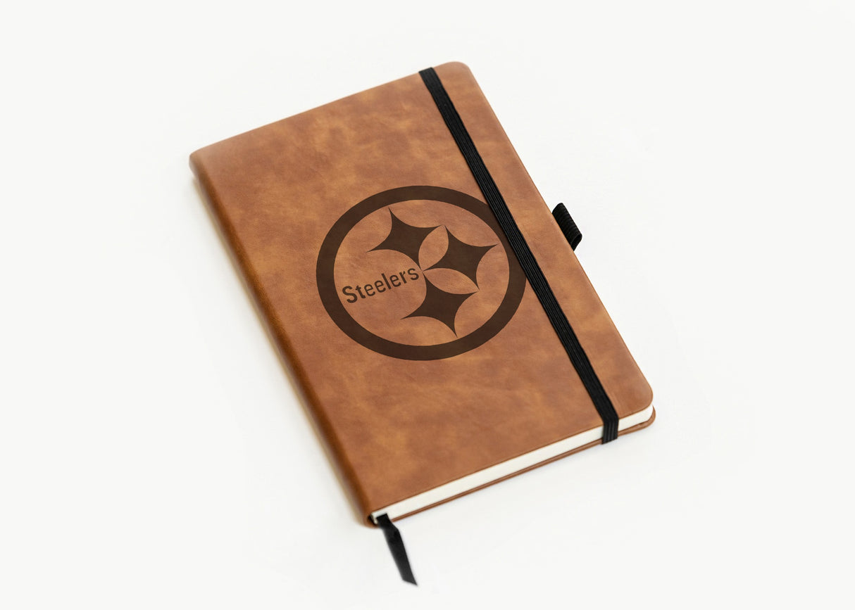 Rico Industries NFL Pittsburgh Steelers Brown - Primary Laser Engraved Small Notepad-2