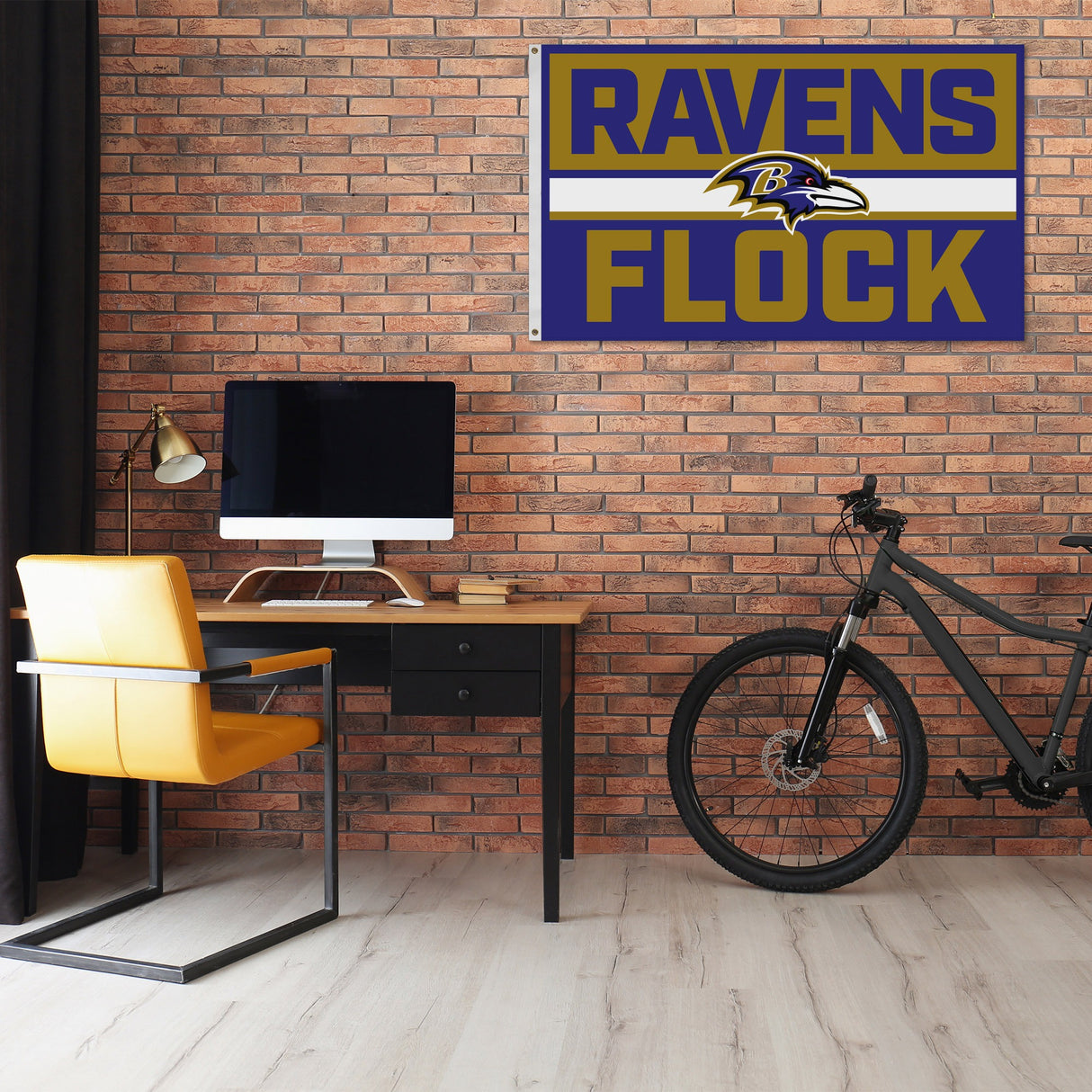 Rico Industries NFL Baltimore Ravens Bold 3' x 5' Banner Flag-1