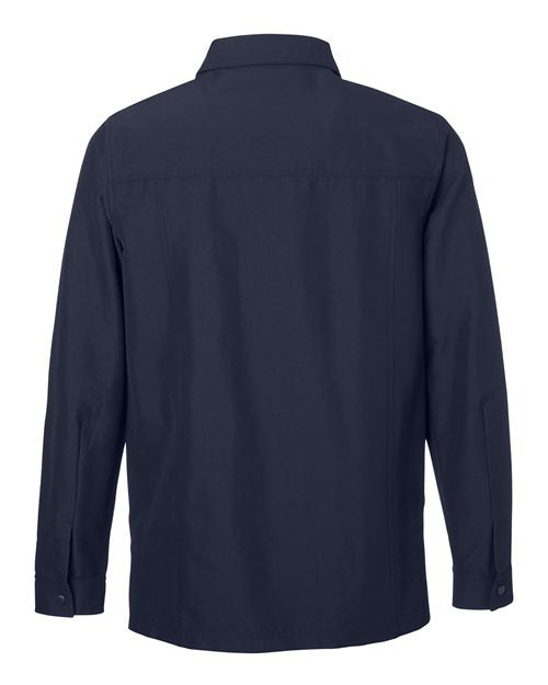 Harriton Men's Flex Twill Overshirt Jacket-2