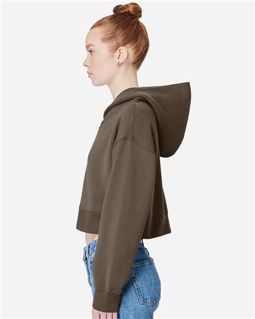 Lane Seven Women's Relaxed Cropped Full-Zip Hoodie Sweatshirt-4