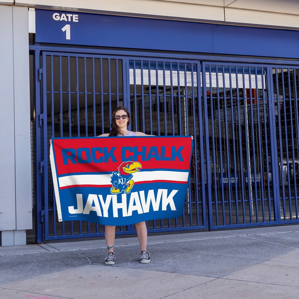 Rico Industries NCAA Kansas Jayhawks Bold 3' x 5' Banner Flag-3