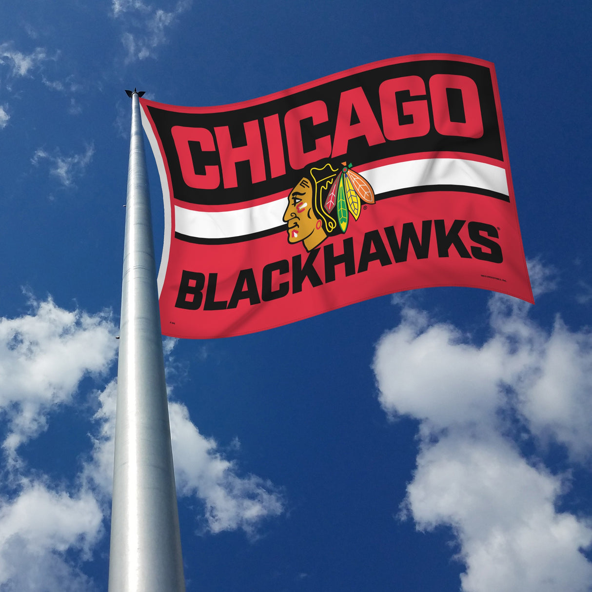 Rico Industries NHL Chicago Blackhawks Bold 3' x 5' Banner Flag-2