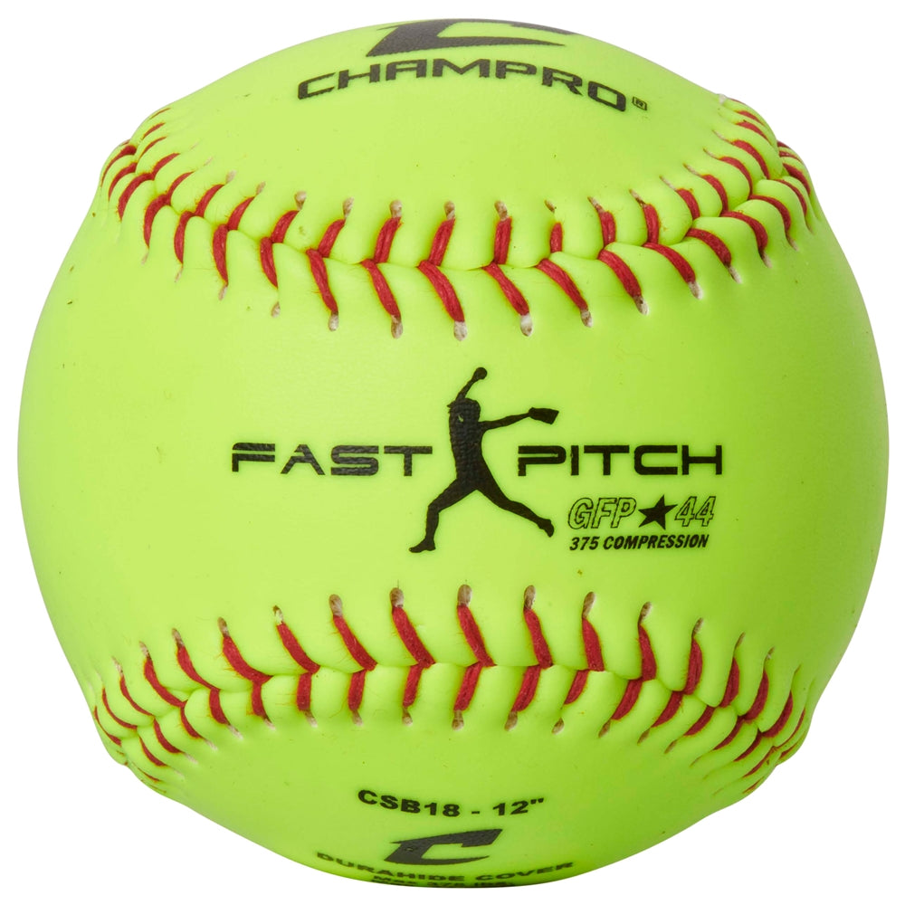 Champro 12" Fastpitch Softball - Durahide Cover .44 Cor - Dozen Softball Softballs All