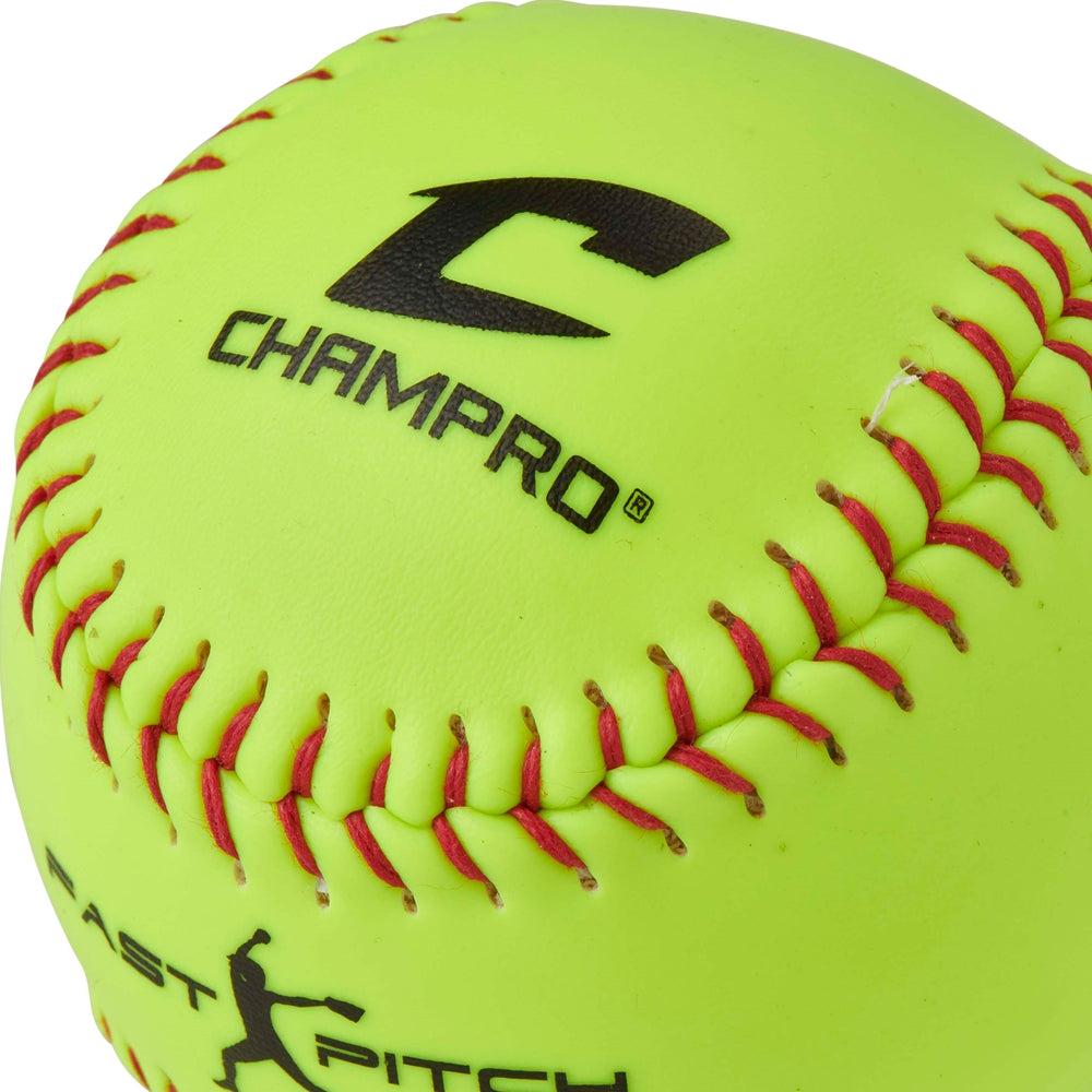 Champro 12" Fastpitch Softball - Durahide Cover .44 Cor - Dozen Softball Softballs All