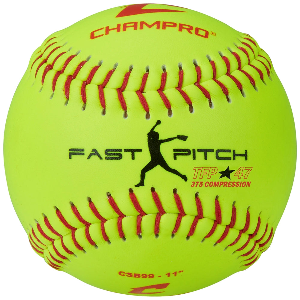 Champro 11” Fastpitch Leather Softball - Dozen Softball Softballs All