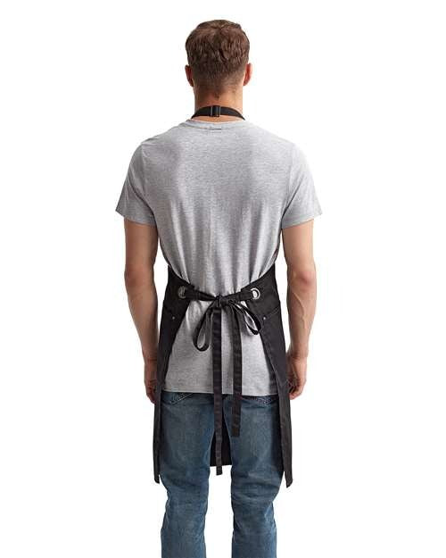 Artisan Collection by Reprime Barley Contrast Stitch Recycled Bib Apron-3