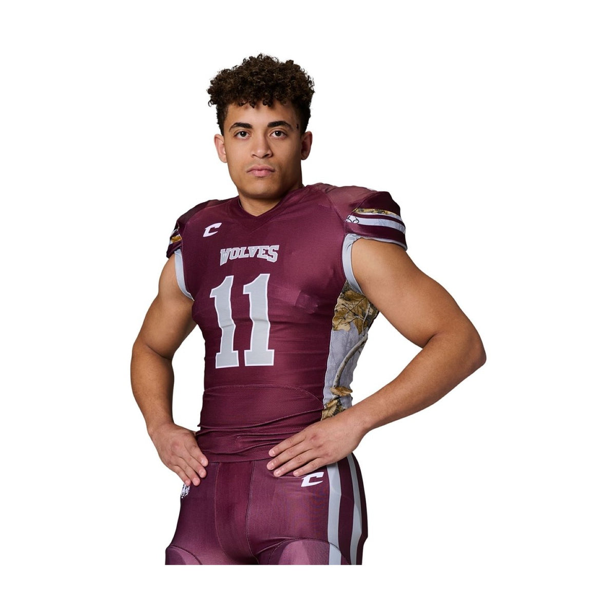 Custom RealTree Pattern Collegiate Football Jersey with Lineman-Cut Sleeves Team Football Jerseys