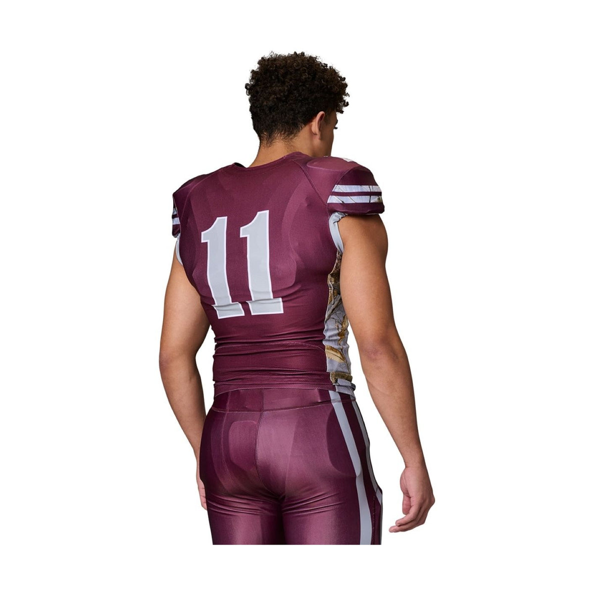 Custom RealTree Pattern Collegiate Football Jersey with Lineman-Cut Sleeves Team Football Jerseys