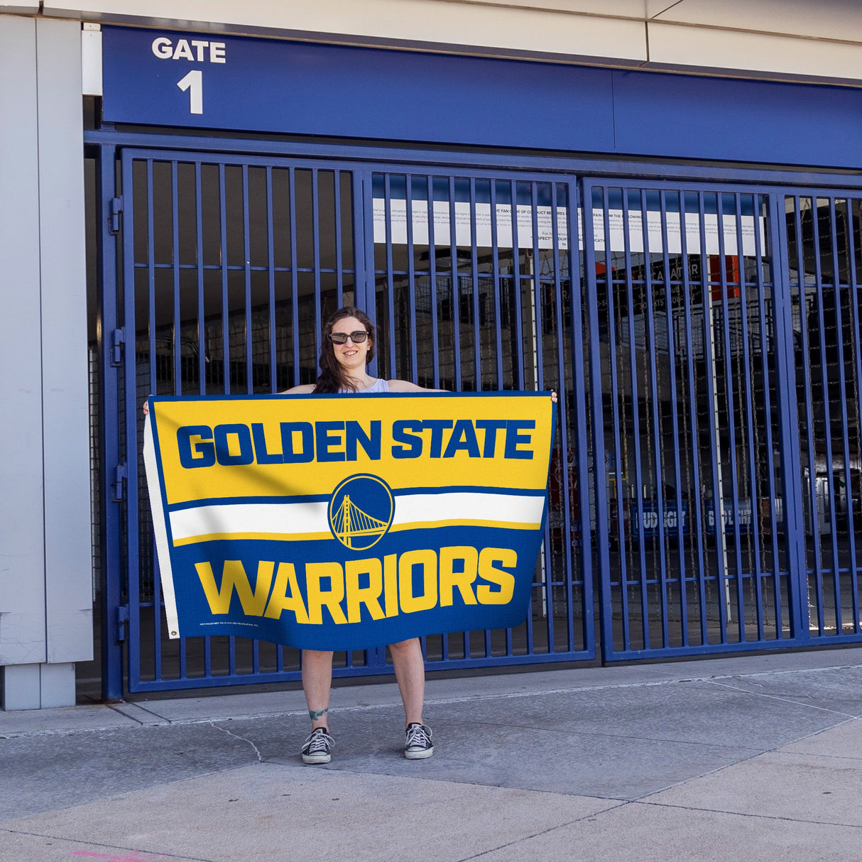 Rico Industries NBA Golden State Warriors Bold 3' x 5' Banner Flag-3