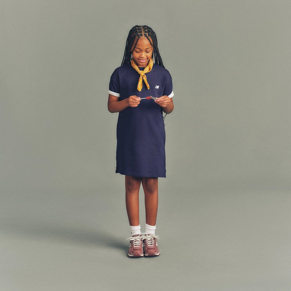 New Balance Girls' French Terry Dress-4