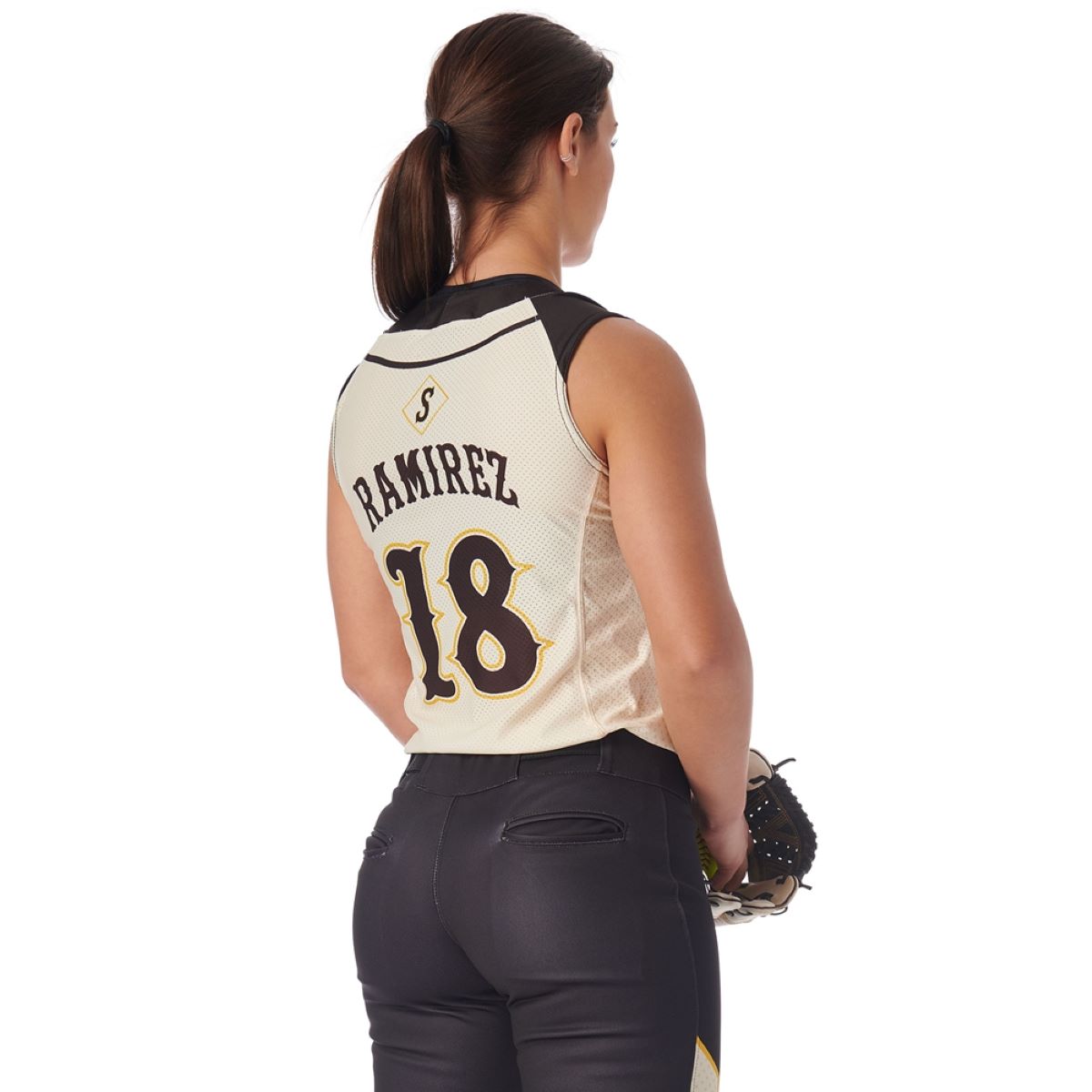 Custom Two Button Sleeveless Loose Jersey Team Softball Jerseys