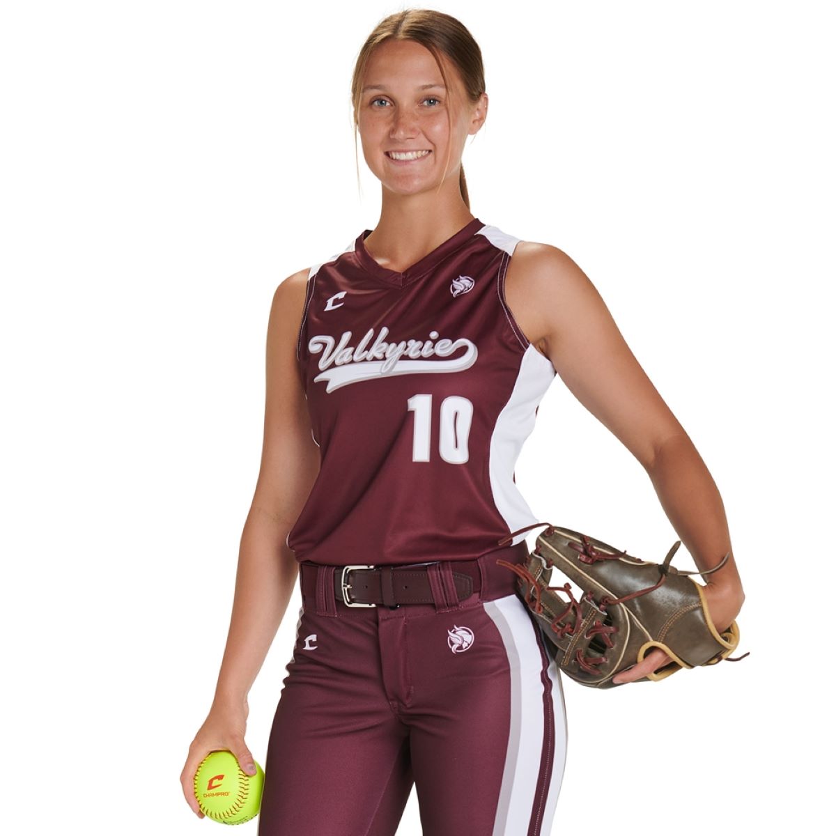 Custom V Neck Loose Racerback Jersey Team Softball Jerseys