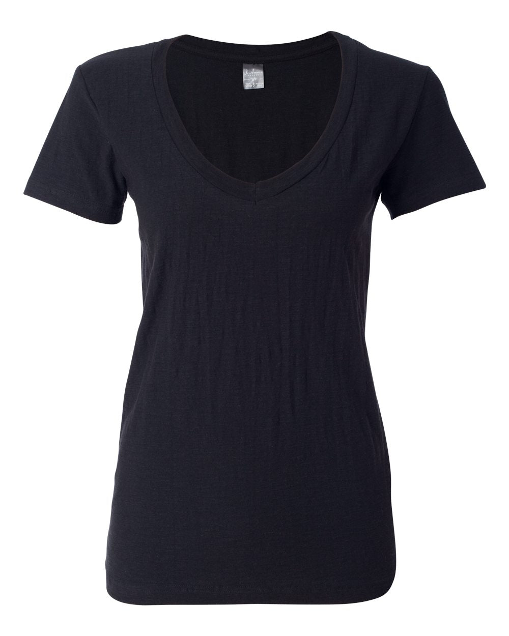 J. America Women's V-Neck Slub Tee 8169
