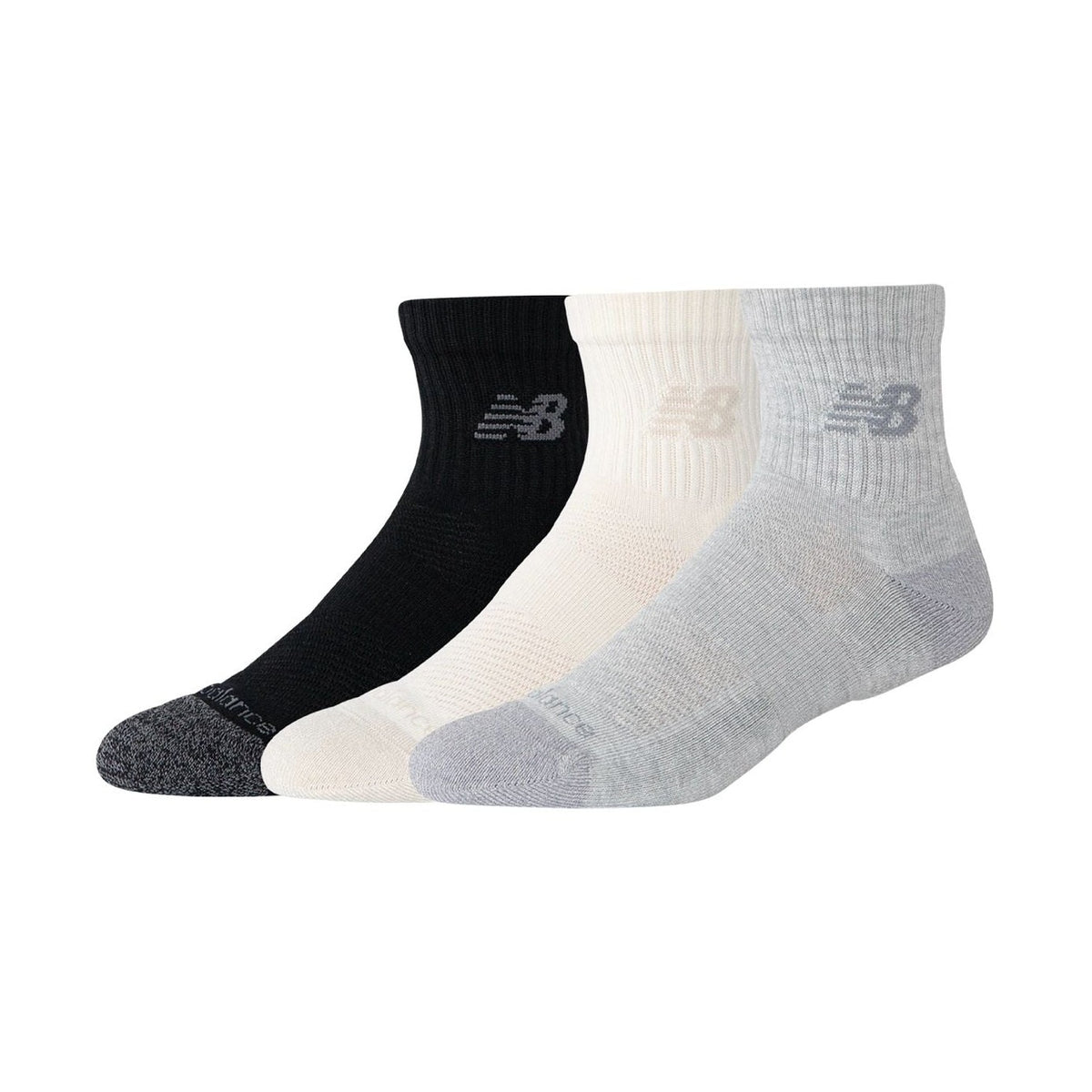 New Balance Active Quarter Socks 3 Pairs Unisex Accessories Socks
