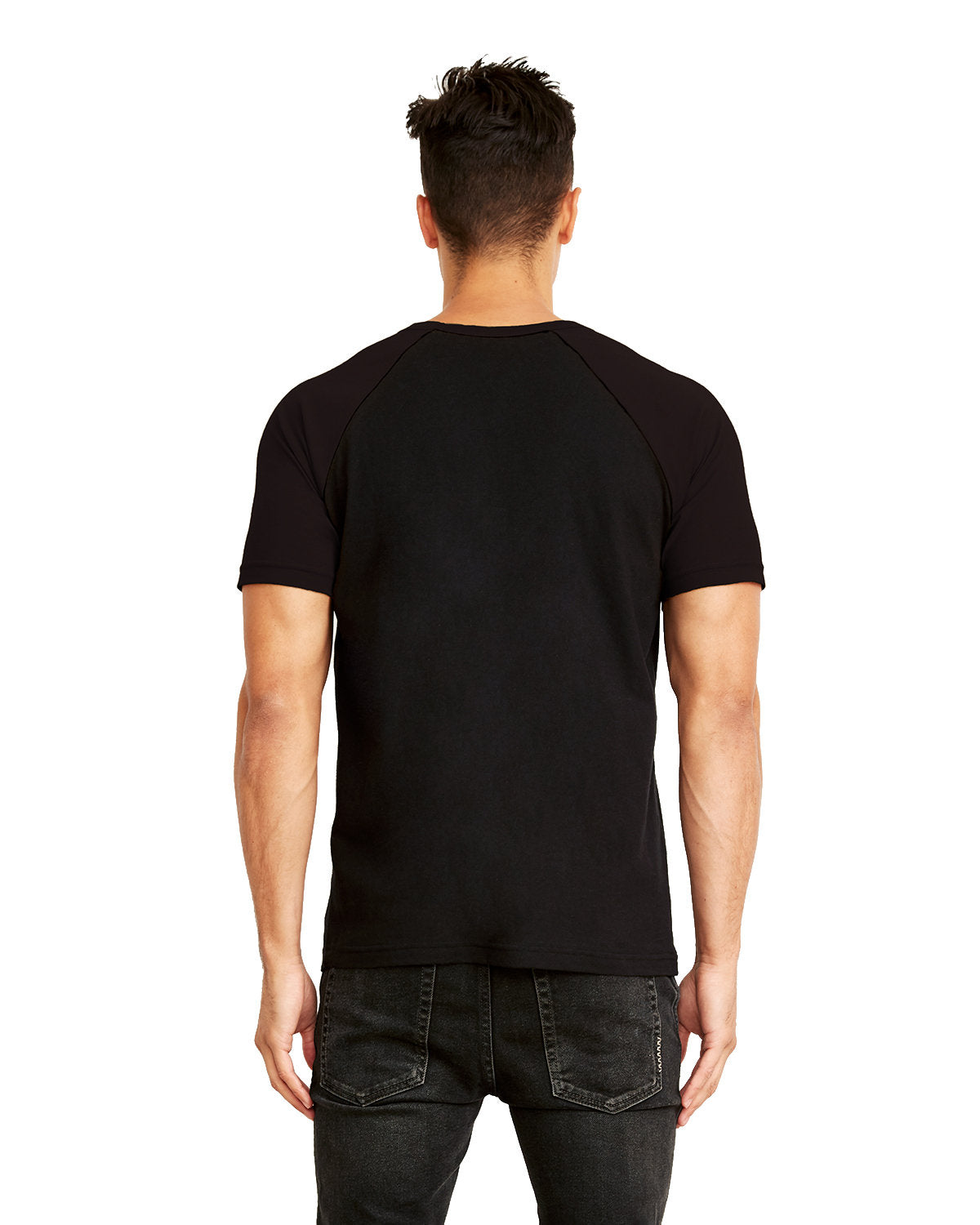 Next Level Men's Fine Jersey Short Sleeve Raglan Tee