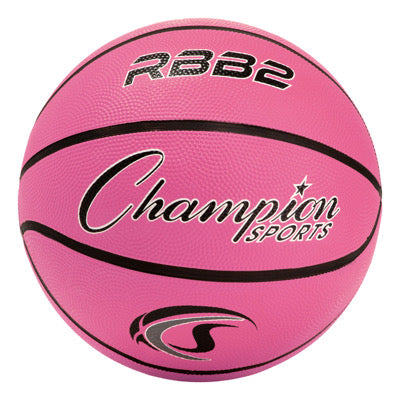 Champion Sports Junior Rubber Basketball Pink Basketball Basketballs All