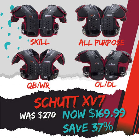 Schutt XV7 Adult Football Shoulder Pads Team Football Equipment