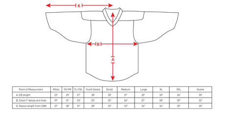 Pear Sox Reversible Hockey Jersey Adult - Goalie Cut Hockey Jerseys Adult