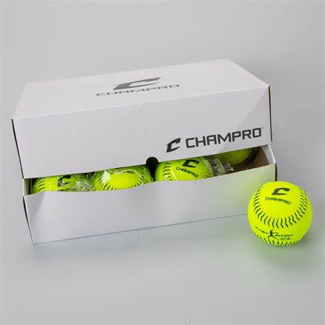 Champro USSSA - 12" Fastpitch Softball - Durahide Cover .47 COR - Dozen Softball Softballs All