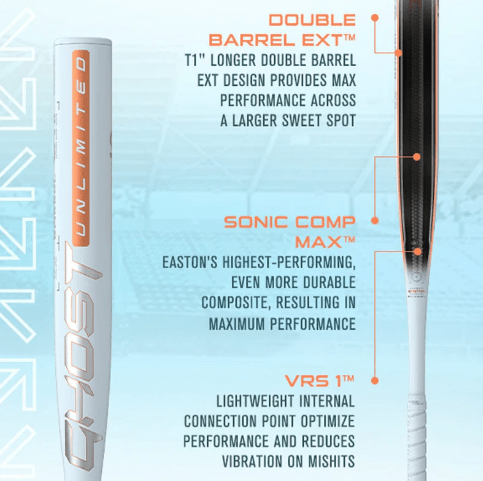 Easton 2025 Ghost Unlimited -9 Fastpitch Softball Bat Softball Bats All