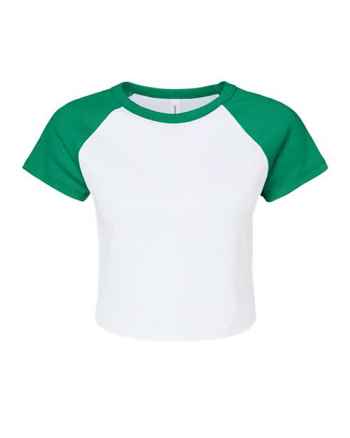 BELLA + CANVAS Women's Micro Rib Raglan Baby Tee BC1201 Womens Apparel Shirts & Tops