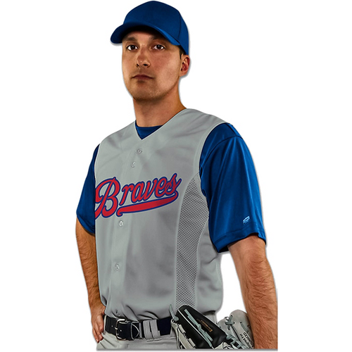League Outfitters Custom Elite Sublimated- Sublimated Full Button Vest Team Baseball Jerseys