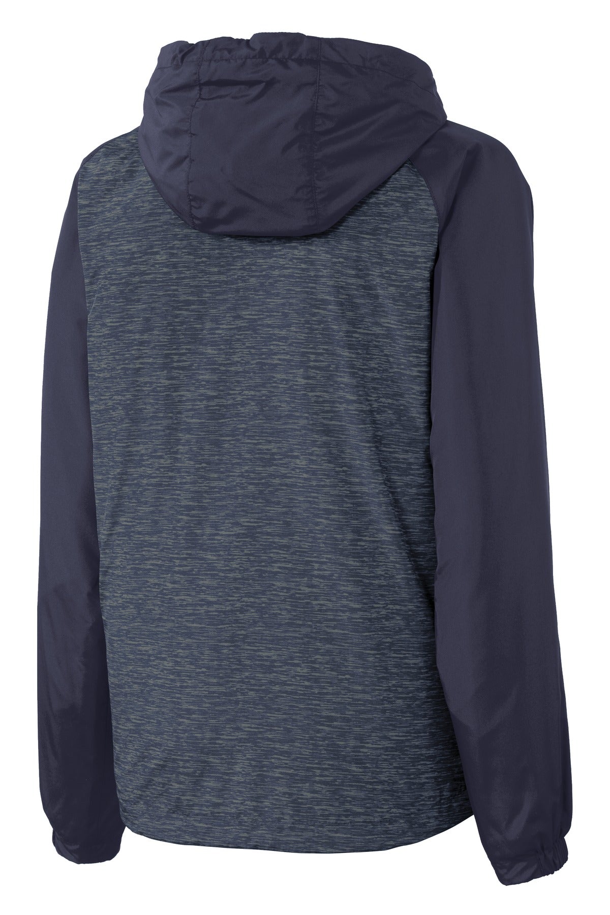 Sport-Tek Women's Heather Colorblock Raglan Hooded Wind Jacket Womens Apparel Jackets & Vests