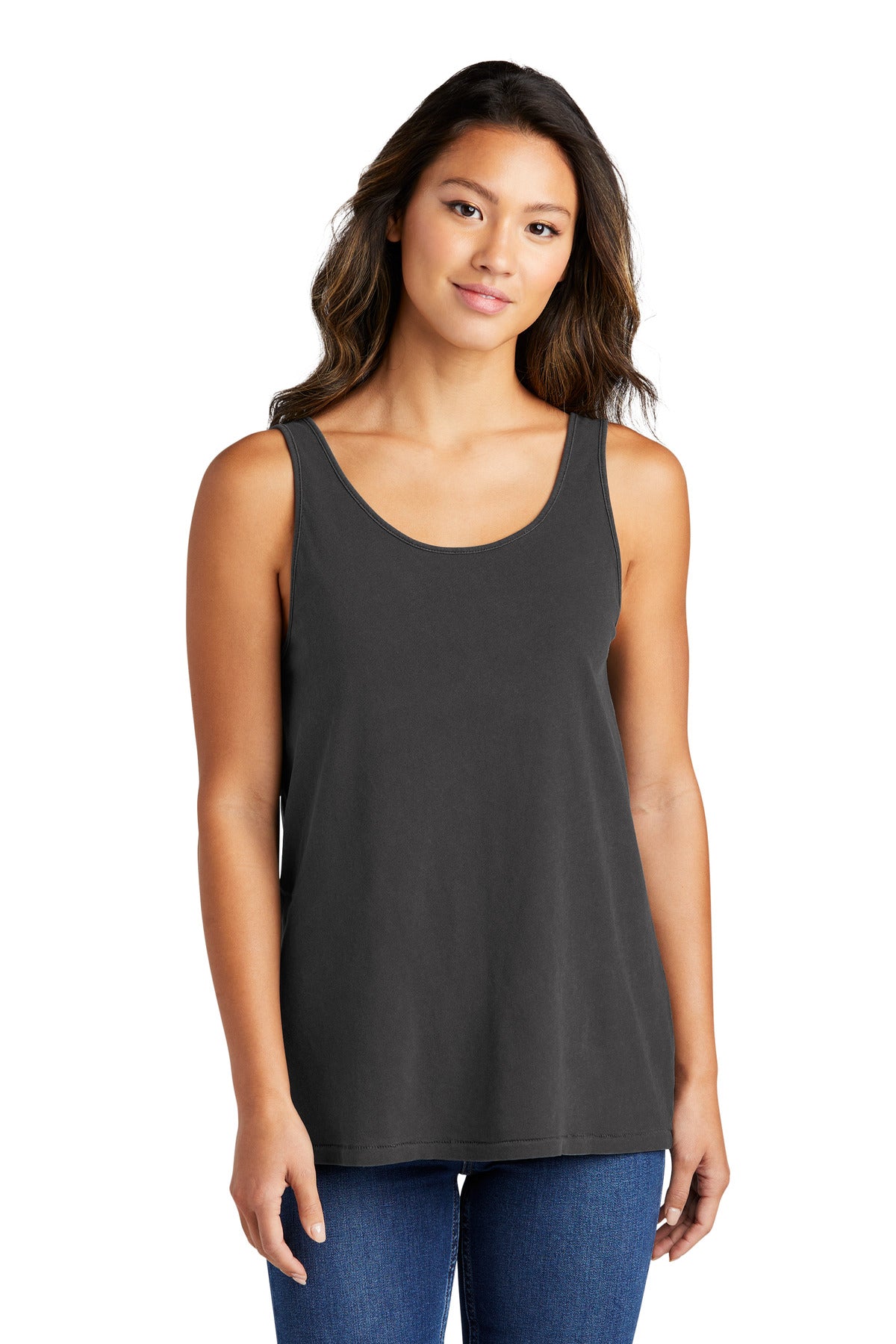 Port & Company Ladies Beach Wash Garment-Dyed Tank Womens Apparel Shirts & Tops