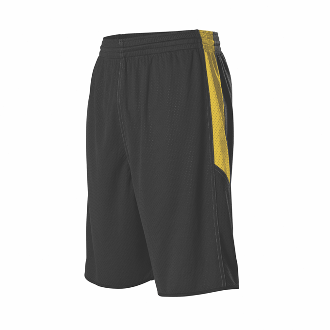 Alleson Men's Single Ply Reversible Basketball Shorts Basketball Shorts Adult
